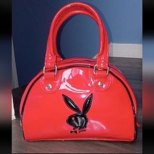 SOLD! - Vintage Red Playboy Bunny Bowler Bag